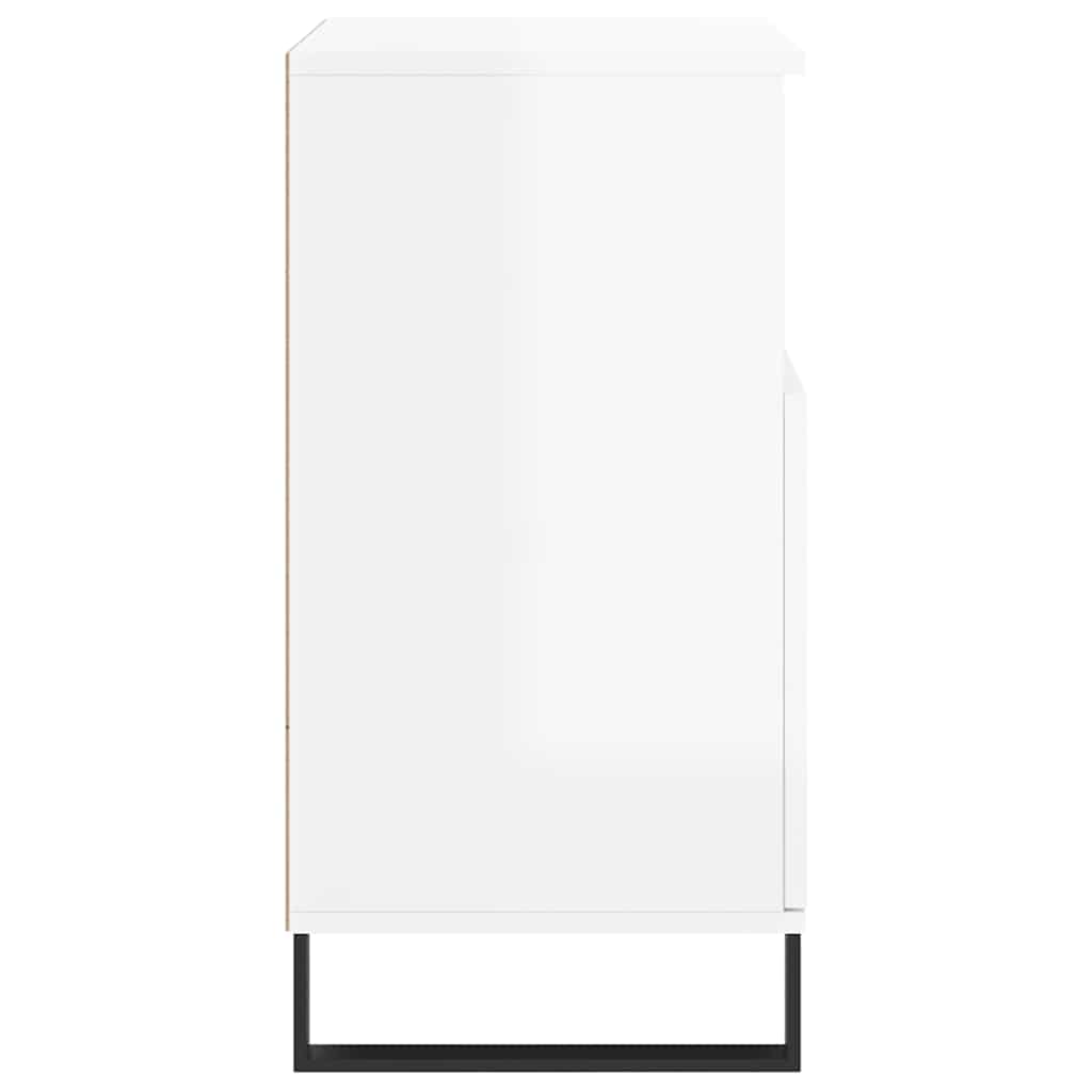 Buffet Blanc brillant 60x35x70 cm Bois d'ingénierie - XIOS