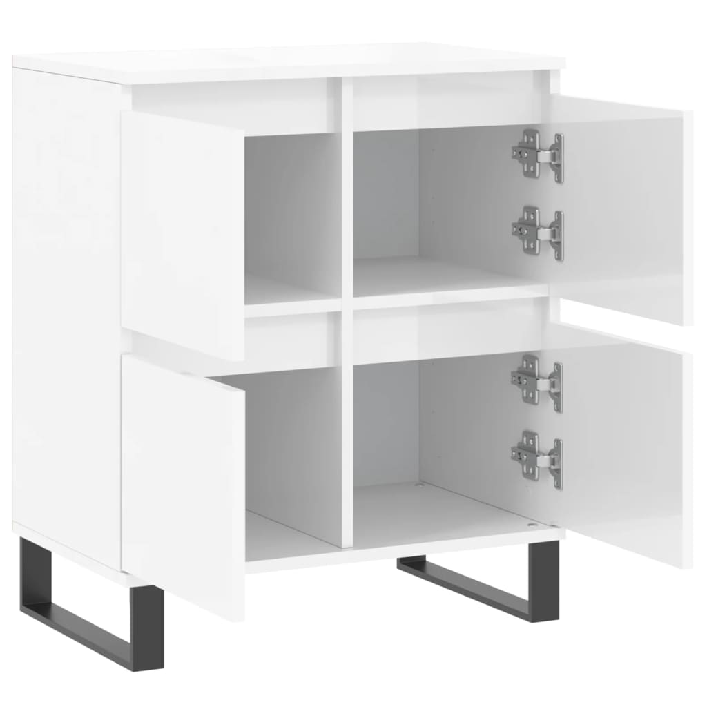 Buffet Blanc brillant 60x35x70 cm Bois d'ingénierie - XIOS