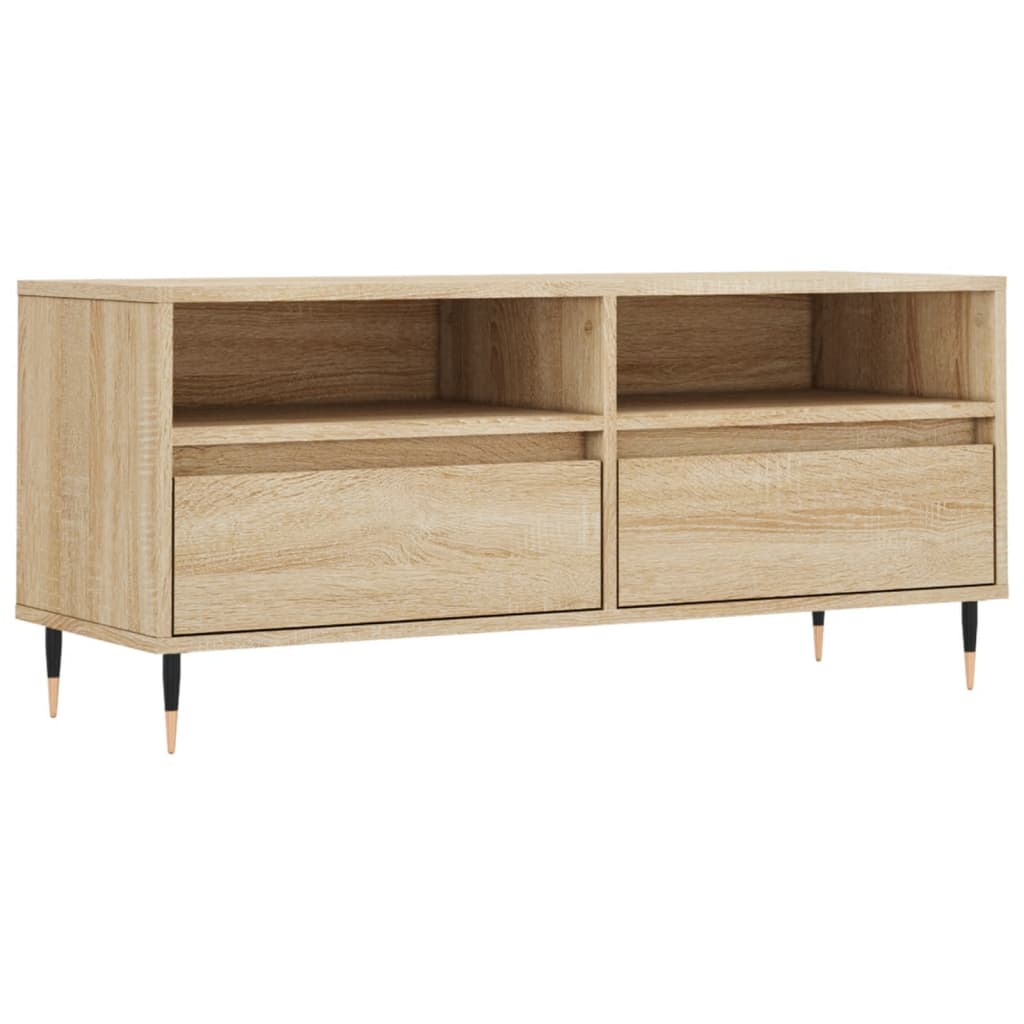 Meuble TV chêne sonoma 100x34,5x44,5 cm bois d'ingénierie - XIOS