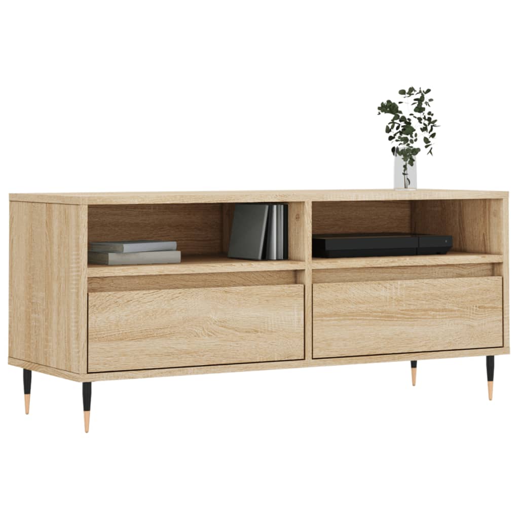 Meuble TV chêne sonoma 100x34,5x44,5 cm bois d'ingénierie - XIOS