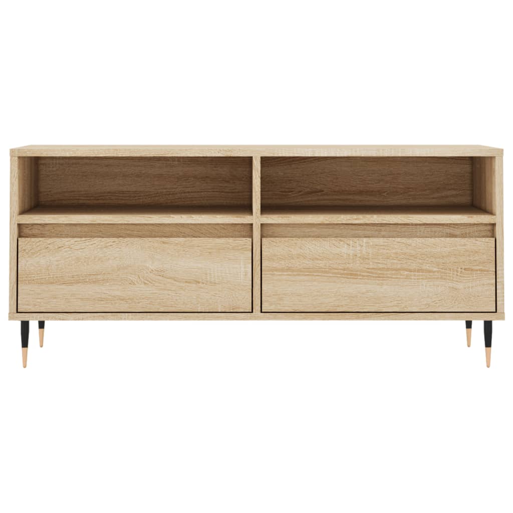 Meuble TV chêne sonoma 100x34,5x44,5 cm bois d'ingénierie - XIOS