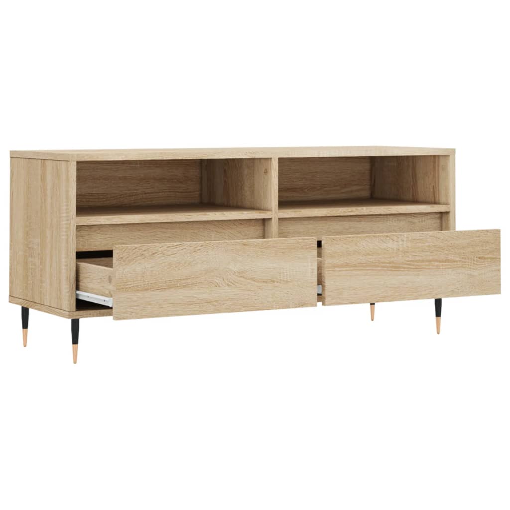 Meuble TV chêne sonoma 100x34,5x44,5 cm bois d'ingénierie - XIOS