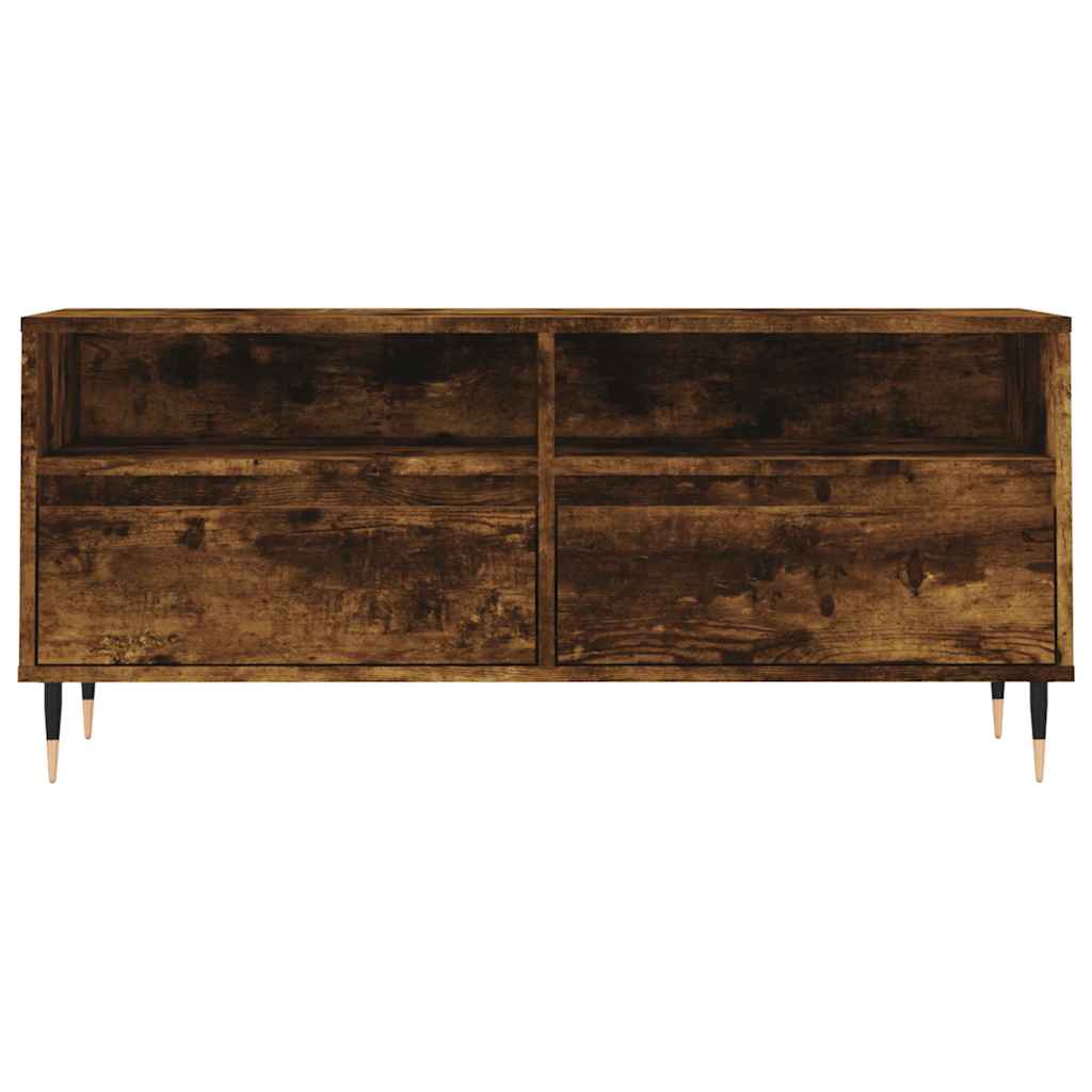 Meuble TV chêne fumé 100x34,5x44,5 cm bois d'ingénierie - XIOS