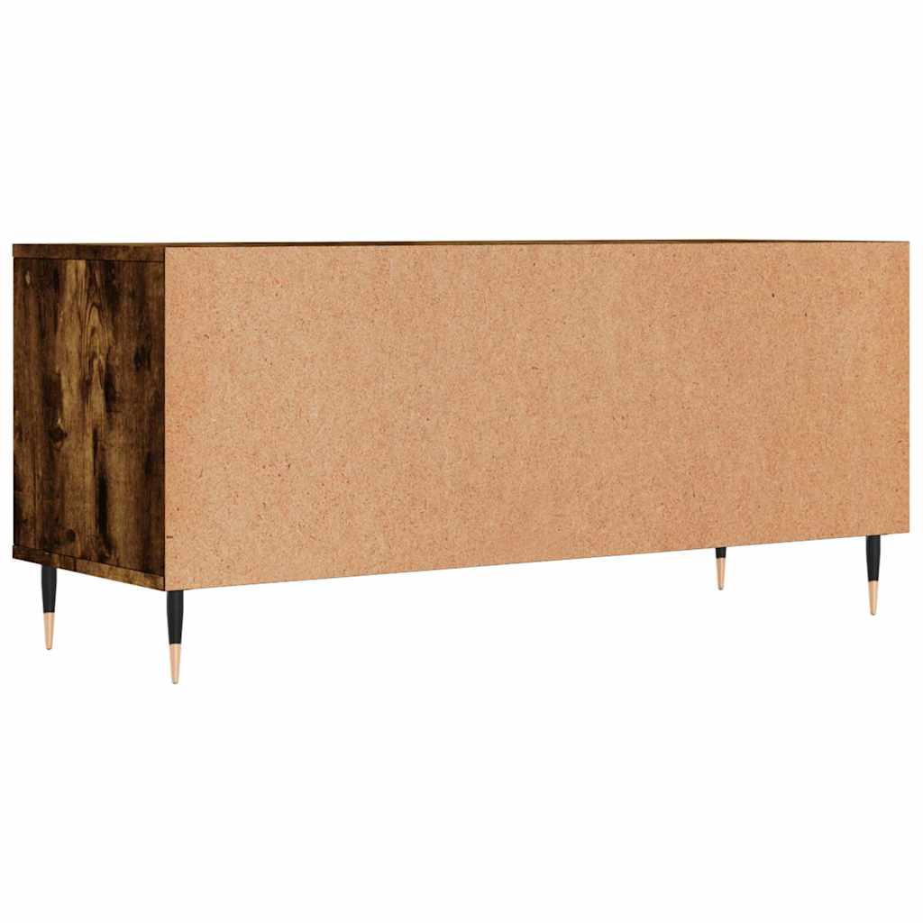 Meuble TV chêne fumé 100x34,5x44,5 cm bois d'ingénierie - XIOS