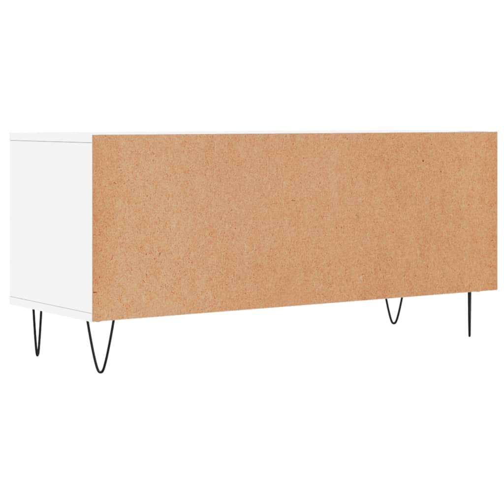 Meuble TV blanc 100x34,5x44,5 cm bois d'ingénierie - XIOS