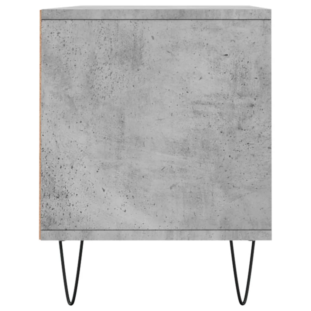 Meuble TV gris béton 100x34,5x44,5 cm bois d'ingénierie - XIOS