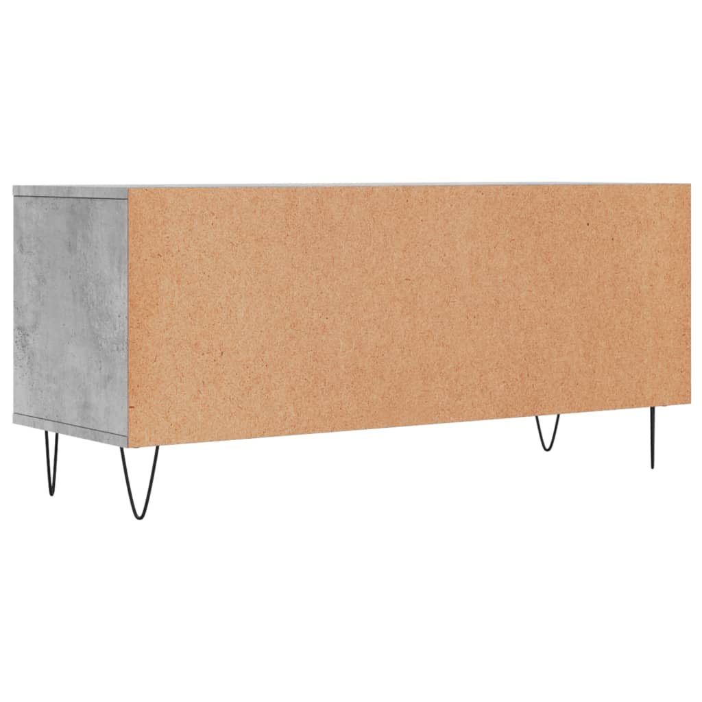 Meuble TV gris béton 100x34,5x44,5 cm bois d'ingénierie - XIOS