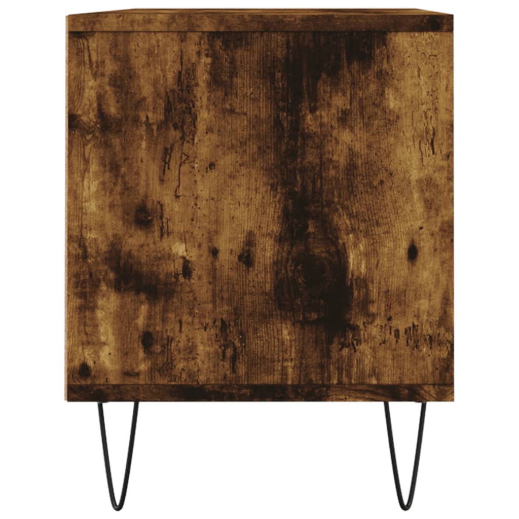 Meuble TV chêne fumé 100x34,5x44,5 cm bois d'ingénierie - XIOS