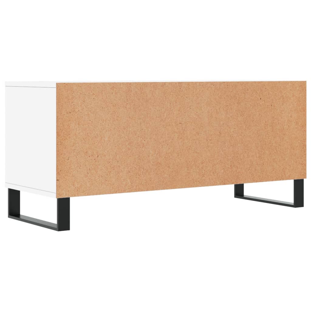 Meuble TV blanc 100x34,5x44,5 cm bois d'ingénierie Meubles TV vidaXL   