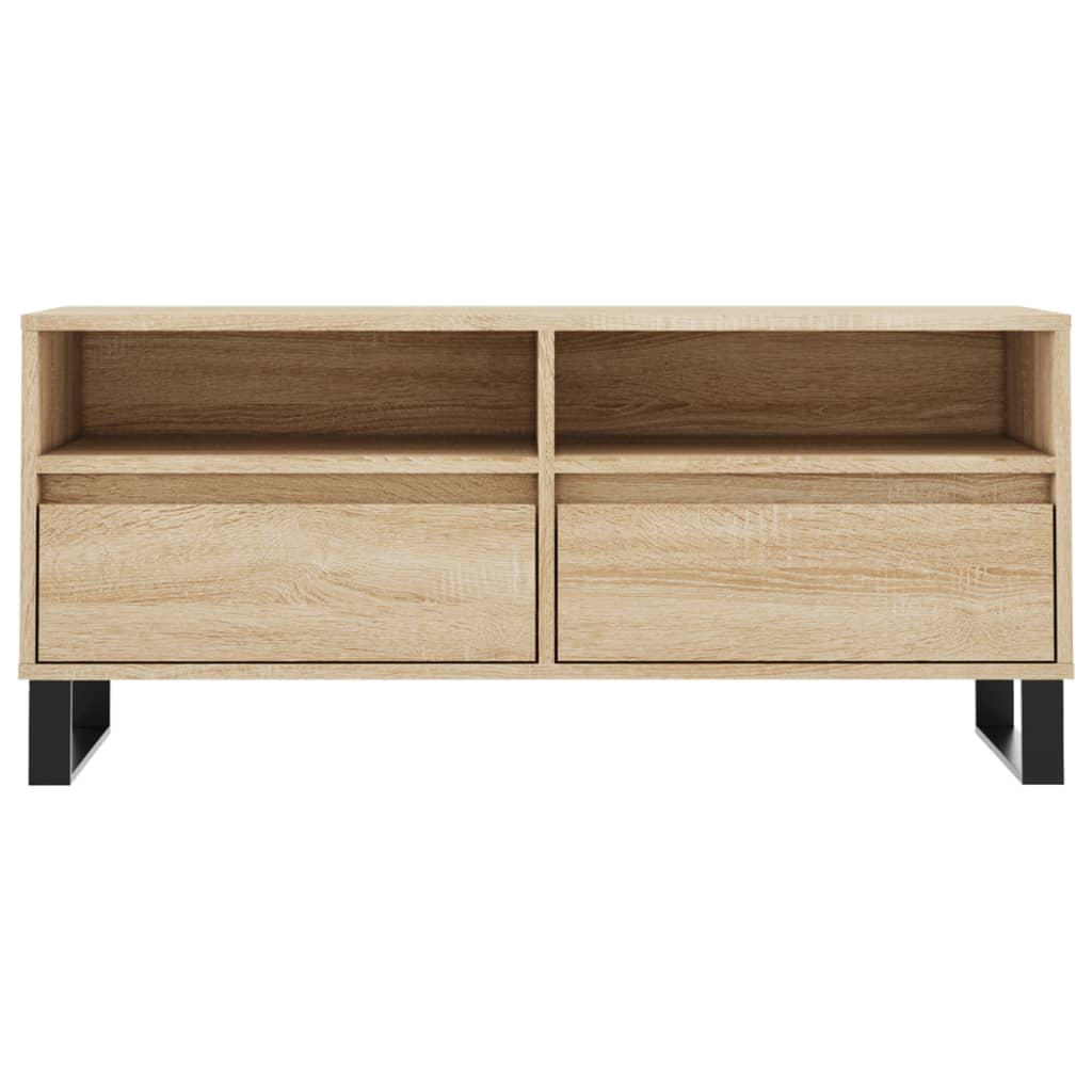 Meuble TV chêne sonoma 100x34,5x44,5 cm bois d'ingénierie - XIOS