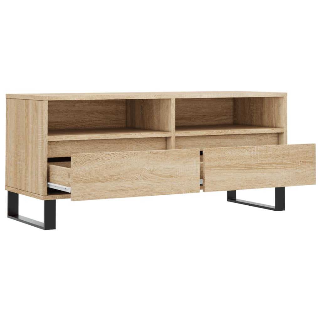 Meuble TV chêne sonoma 100x34,5x44,5 cm bois d'ingénierie - XIOS