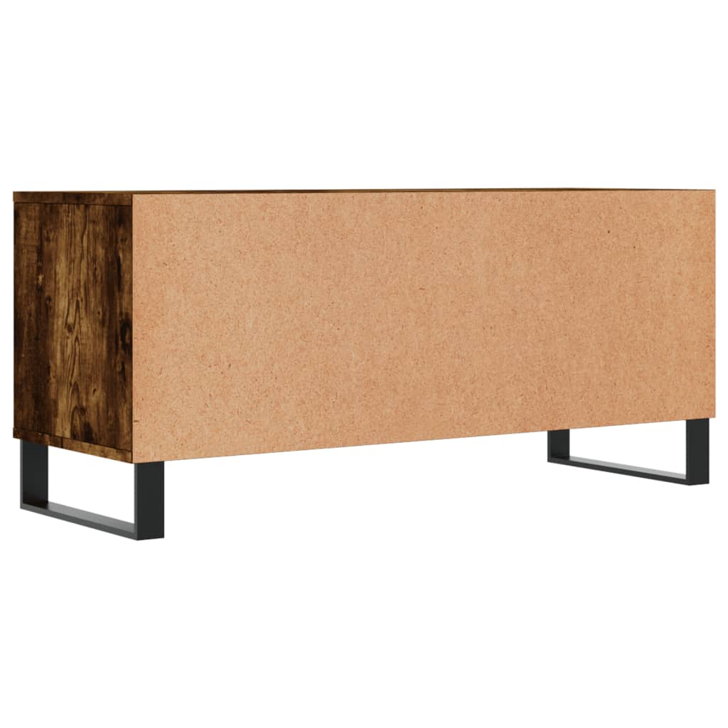 Meuble TV chêne fumé 100x34,5x44,5 cm bois d'ingénierie Meubles TV vidaXL   