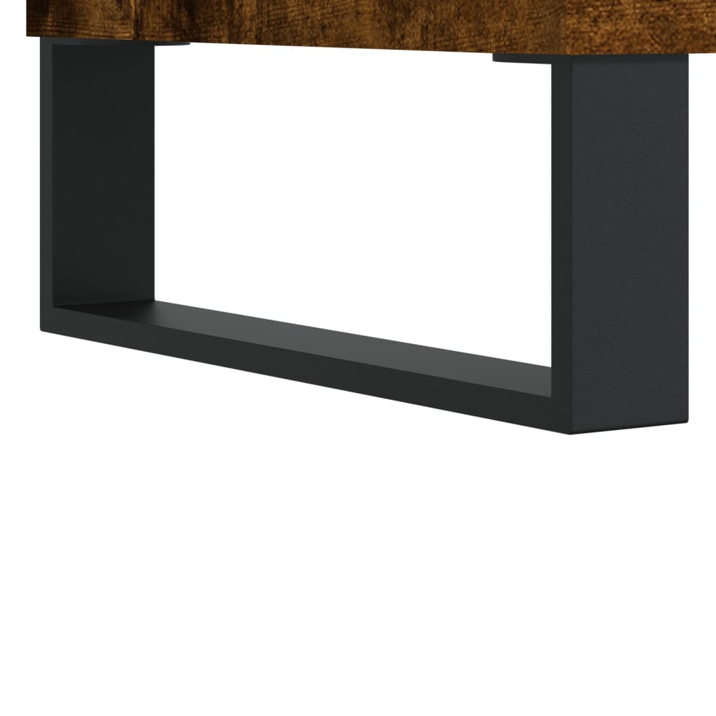 Meuble TV chêne fumé 100x34,5x44,5 cm bois d'ingénierie Meubles TV vidaXL   