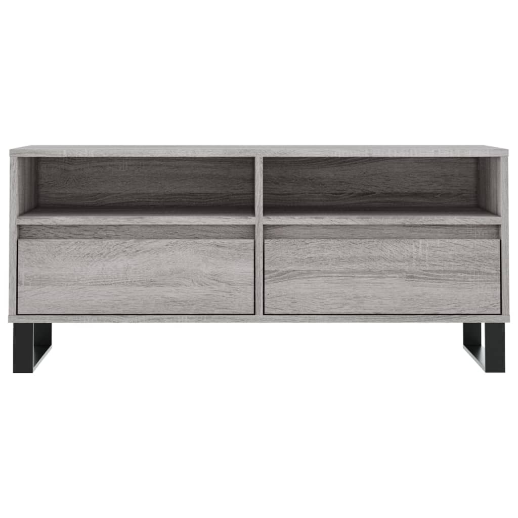 Meuble TV sonoma gris 100x34,5x44,5 cm bois d'ingénierie - XIOS
