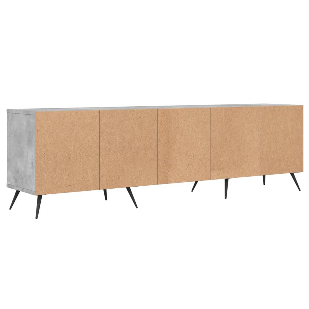 Meuble TV gris béton 150x30x44,5 cm bois d'ingénierie - XIOS