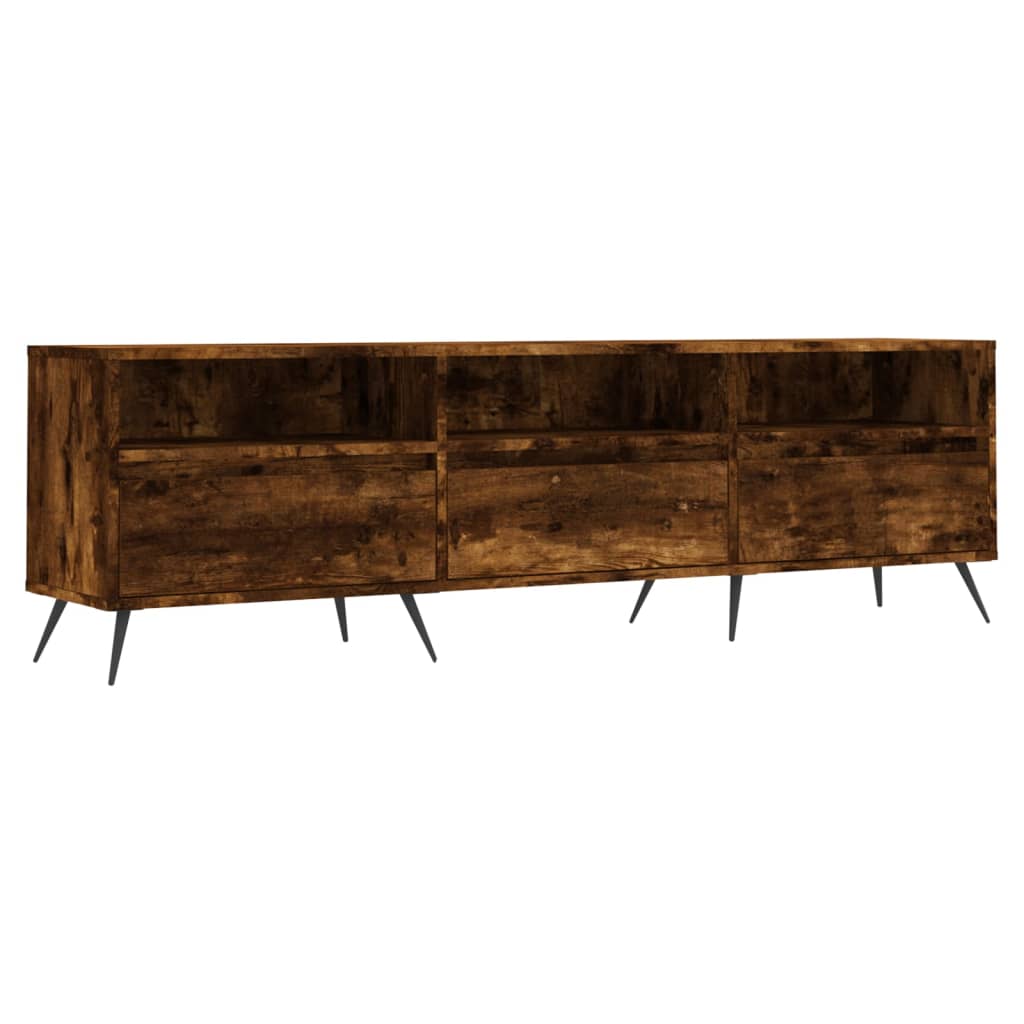 Meuble TV chêne fumé 150x30x44,5 cm bois d'ingénierie - XIOS
