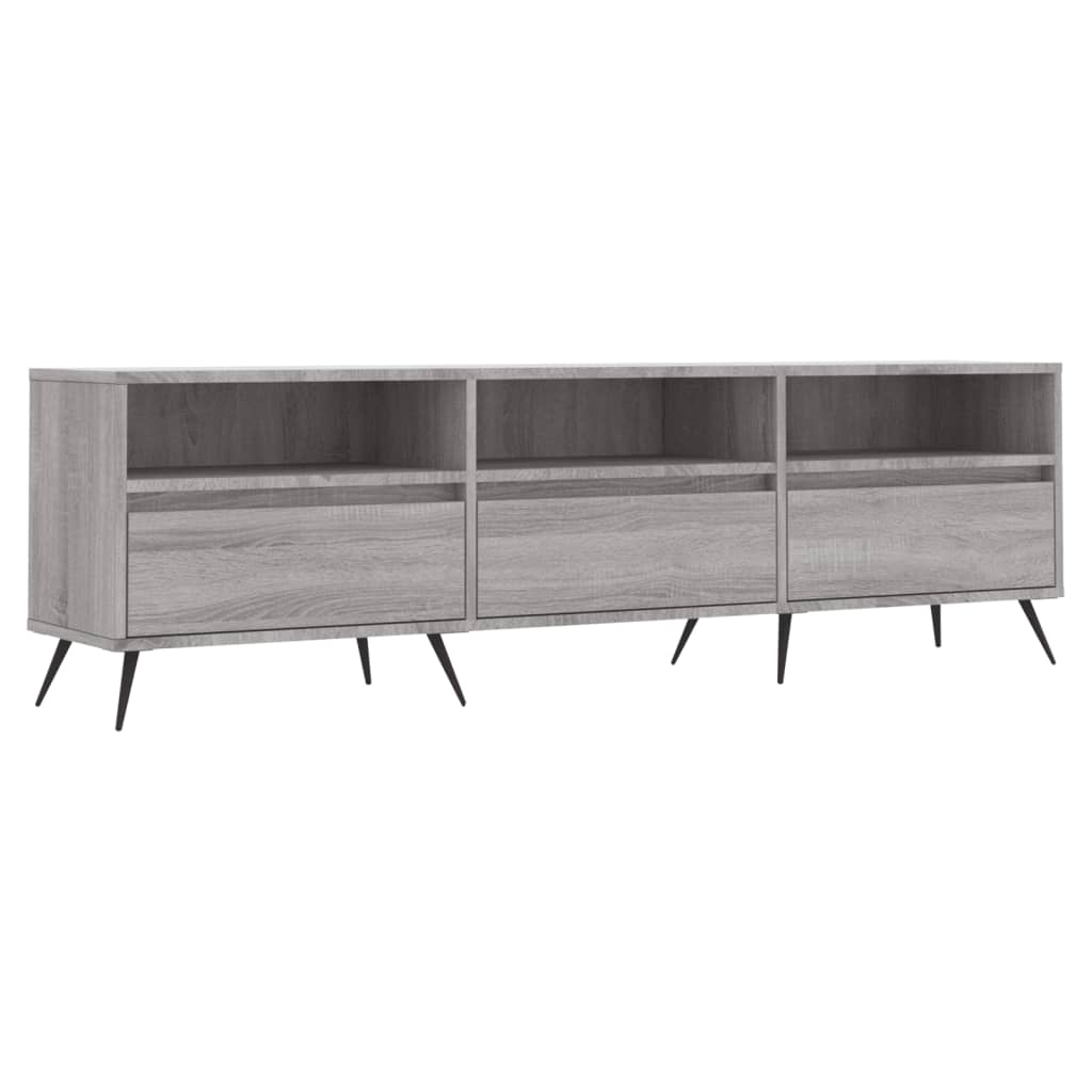 Meuble TV sonoma gris 150x30x44,5 cm bois d'ingénierie - XIOS