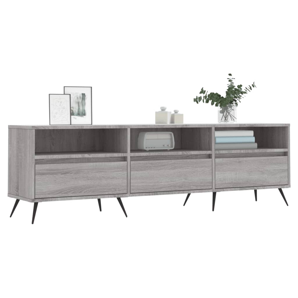 Meuble TV sonoma gris 150x30x44,5 cm bois d'ingénierie - XIOS