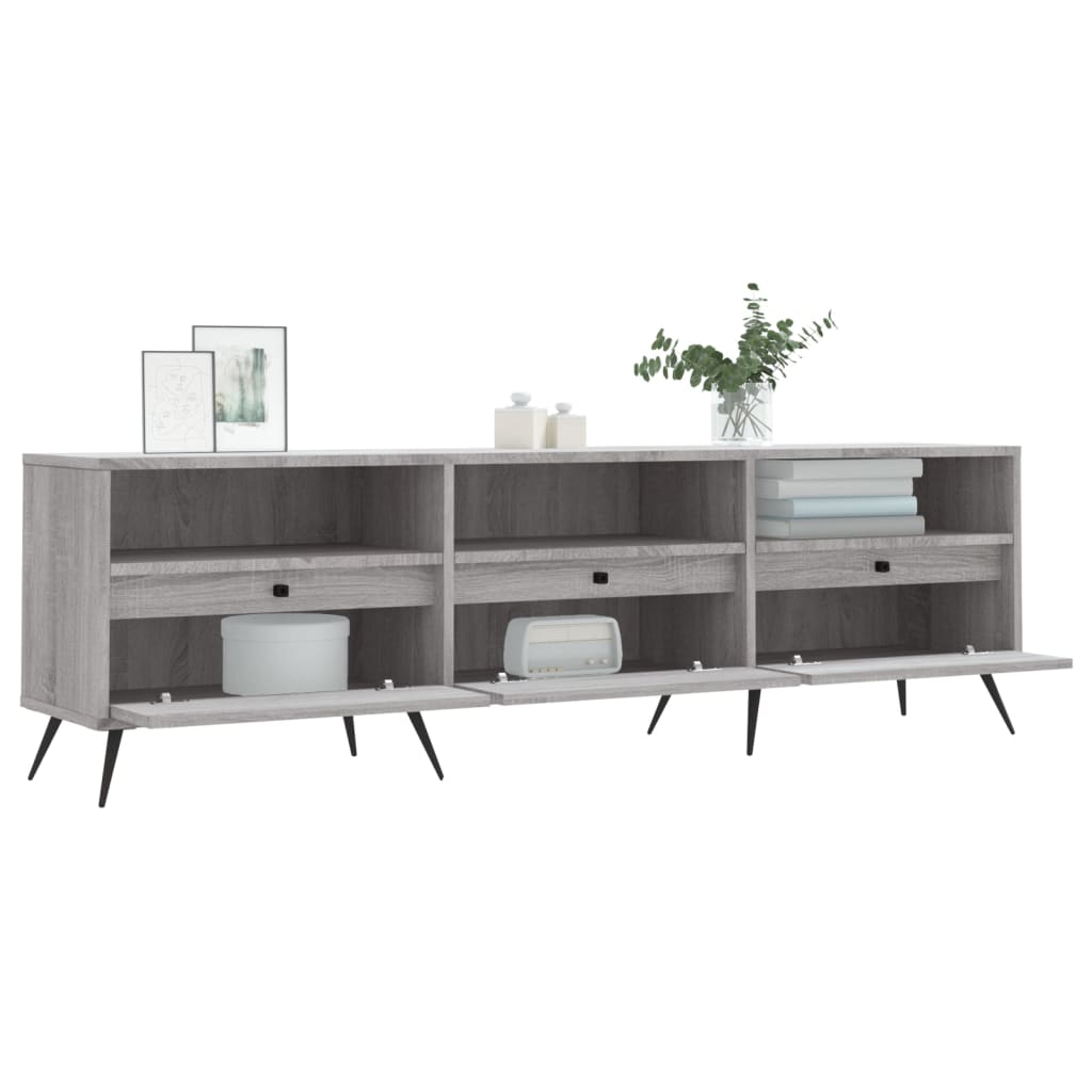Meuble TV sonoma gris 150x30x44,5 cm bois d'ingénierie - XIOS