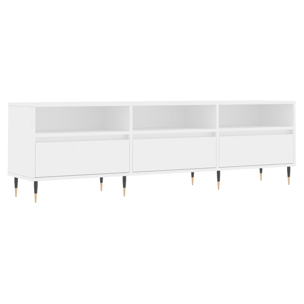 Meuble TV blanc 150x30x44,5 cm bois d'ingénierie - XIOS