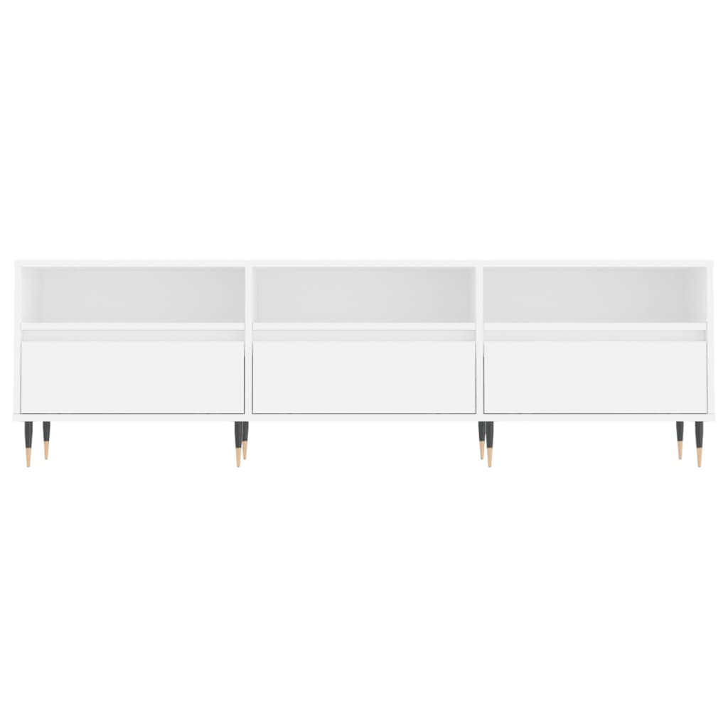 Meuble TV blanc 150x30x44,5 cm bois d'ingénierie - XIOS