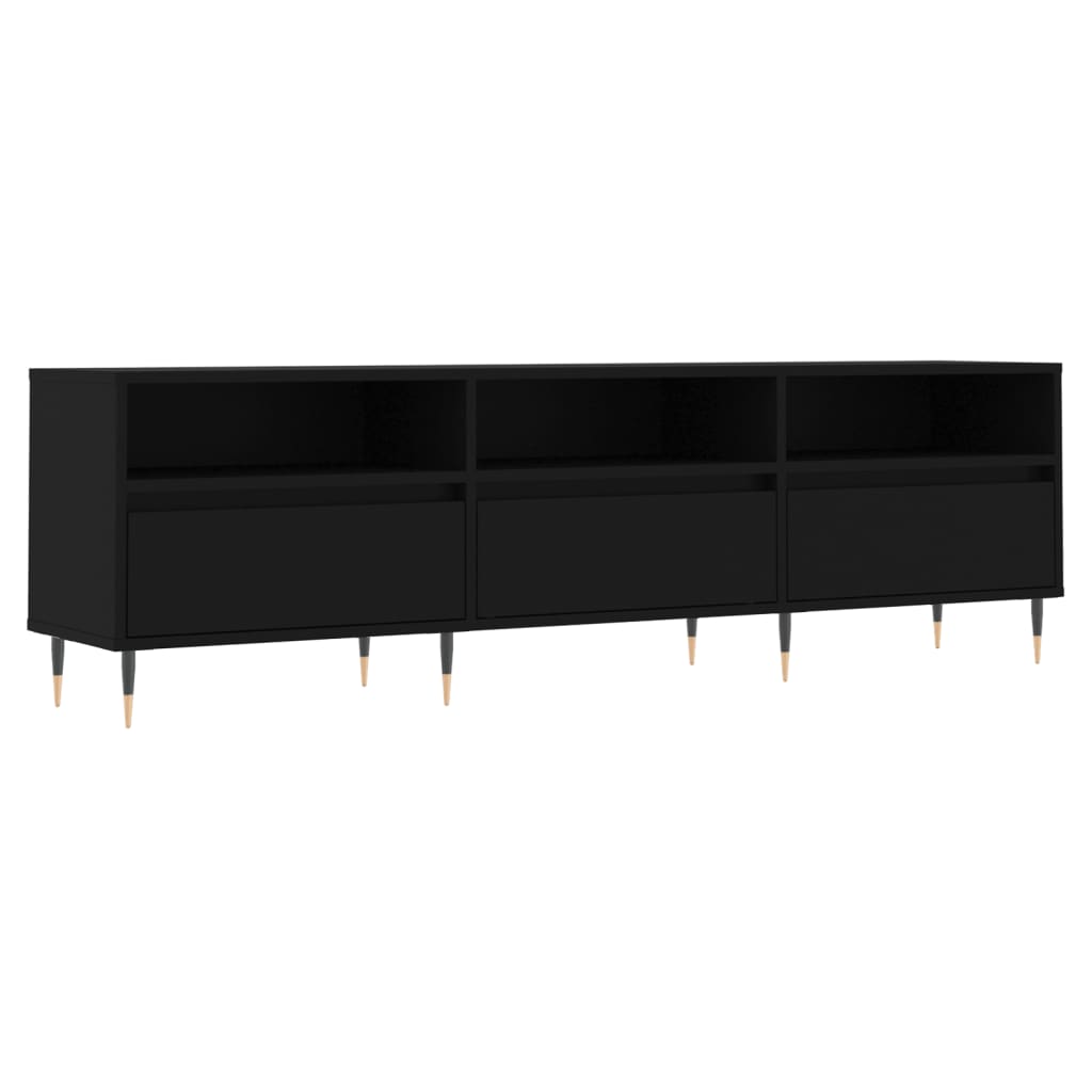 Meuble TV noir 150x30x44,5 cm bois d'ingénierie Meubles TV vidaXL