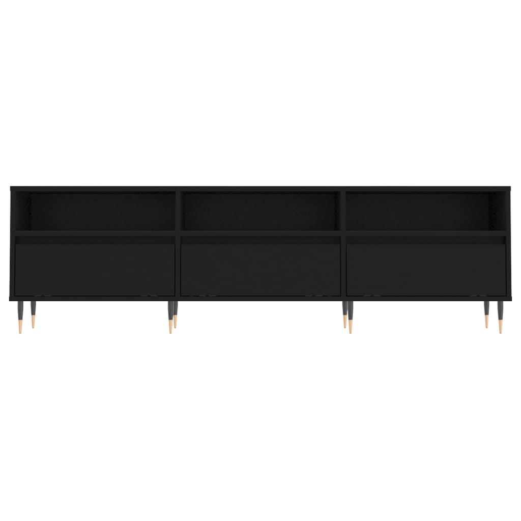Meuble TV noir 150x30x44,5 cm bois d'ingénierie - XIOS