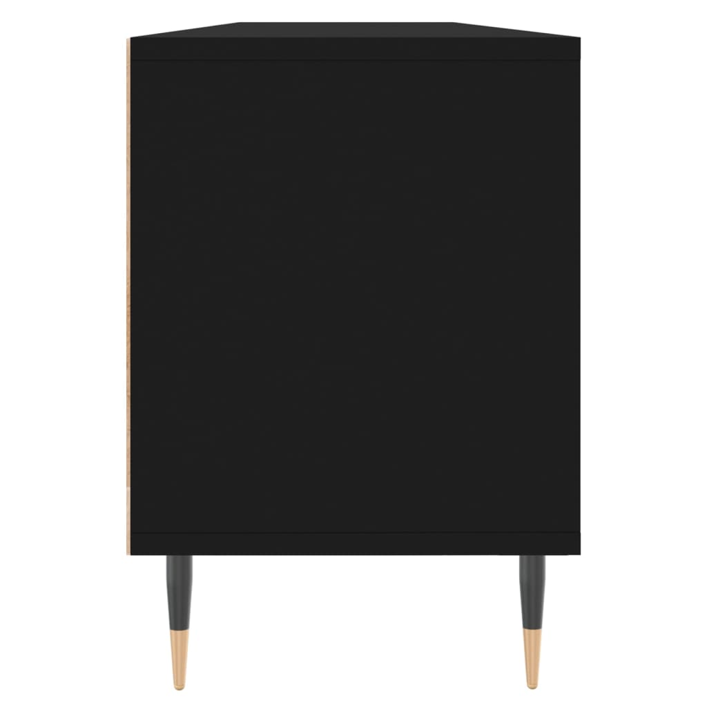 Meuble TV noir 150x30x44,5 cm bois d'ingénierie - XIOS