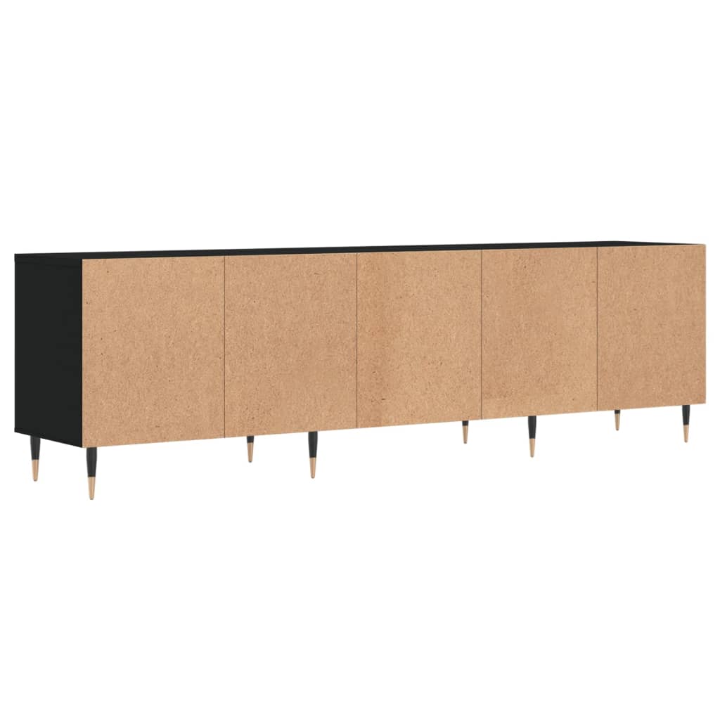 Meuble TV noir 150x30x44,5 cm bois d'ingénierie - XIOS
