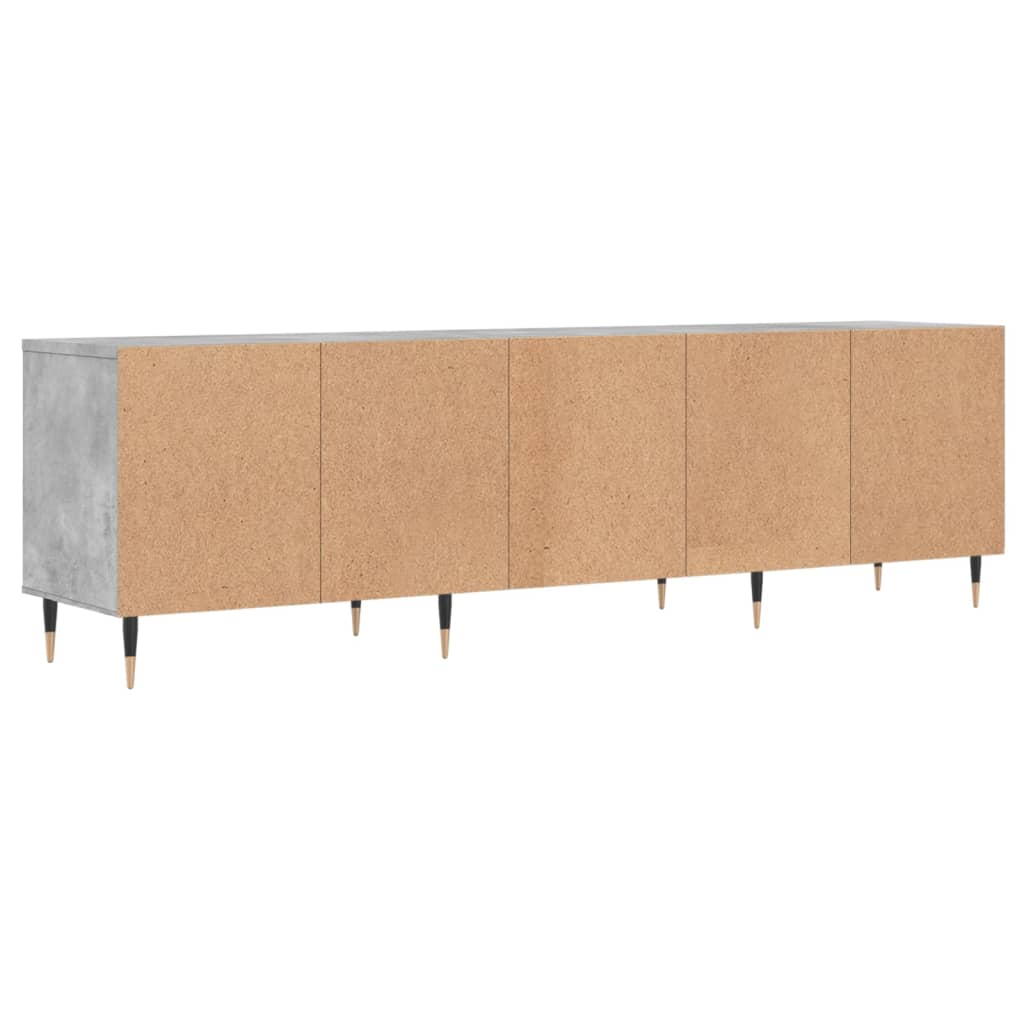 Meuble TV gris béton 150x30x44,5 cm bois d'ingénierie - XIOS