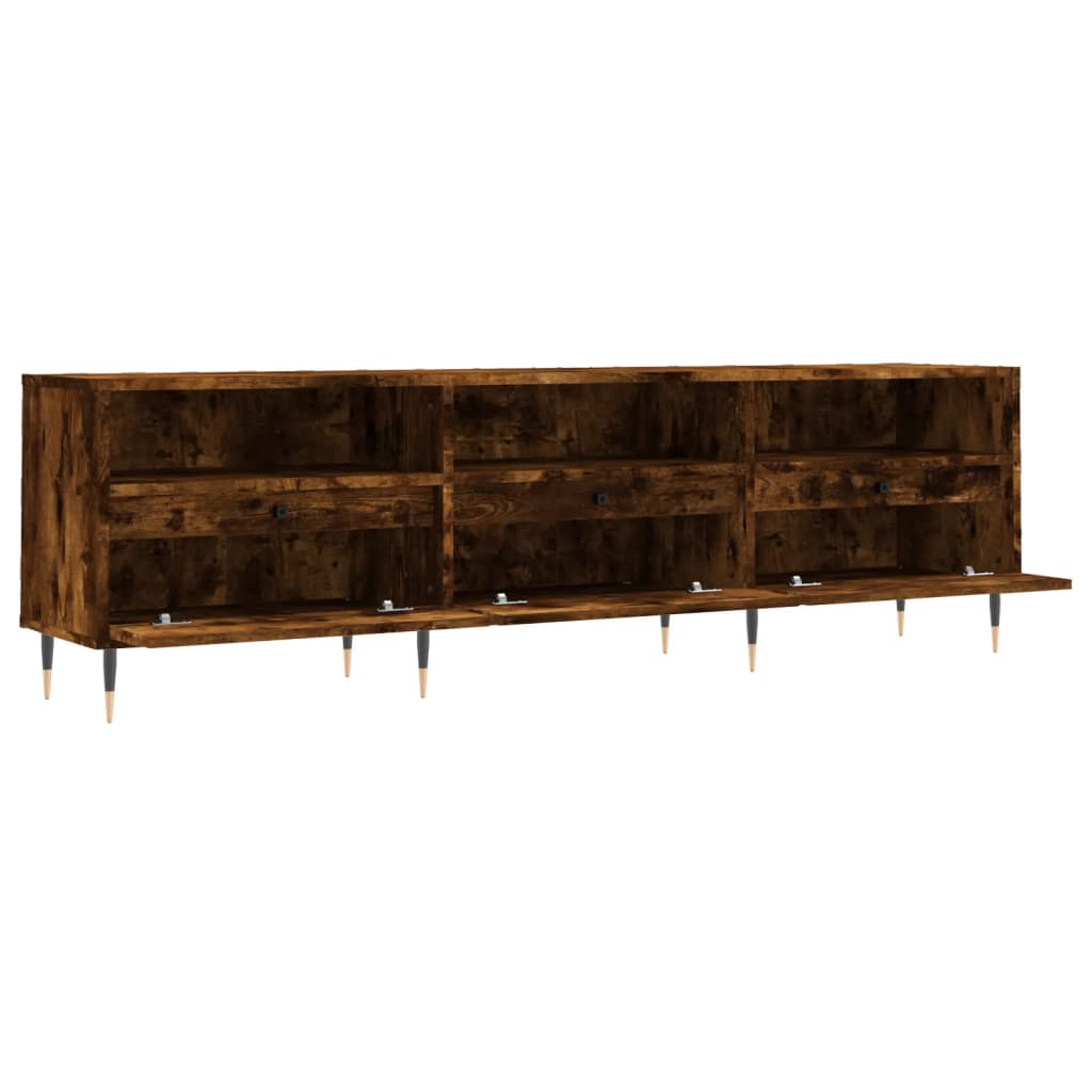 Meuble TV chêne fumé 150x30x44,5 cm bois d'ingénierie Meubles TV vidaXL