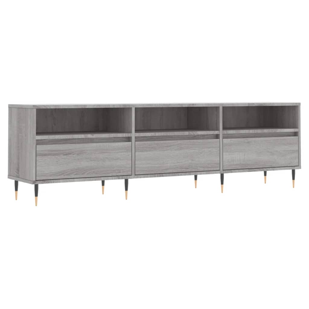 Meuble TV sonoma gris 150x30x44,5 cm bois d'ingénierie - XIOS