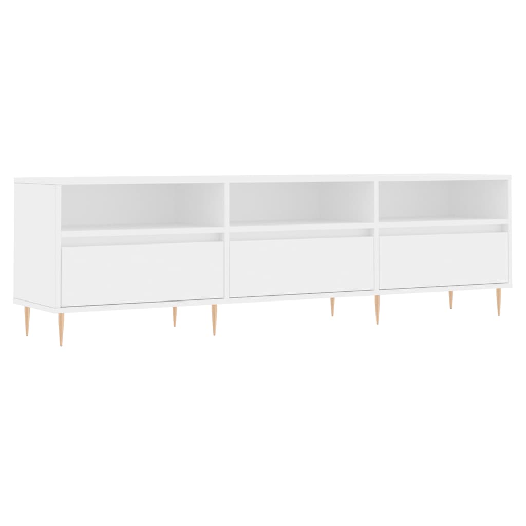Meuble TV blanc 150x30x44,5 cm bois d'ingénierie - XIOS