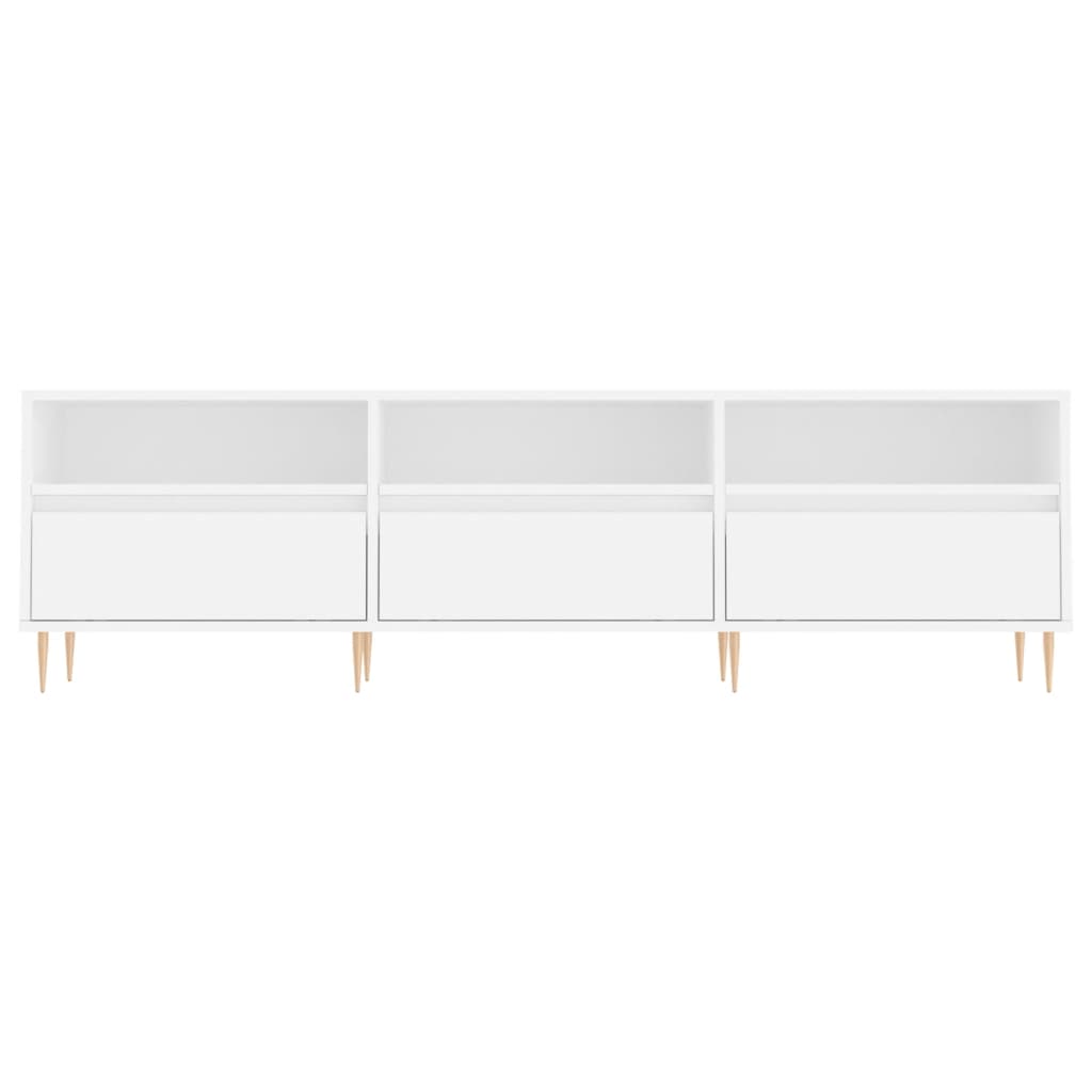 Meuble TV blanc 150x30x44,5 cm bois d'ingénierie - XIOS