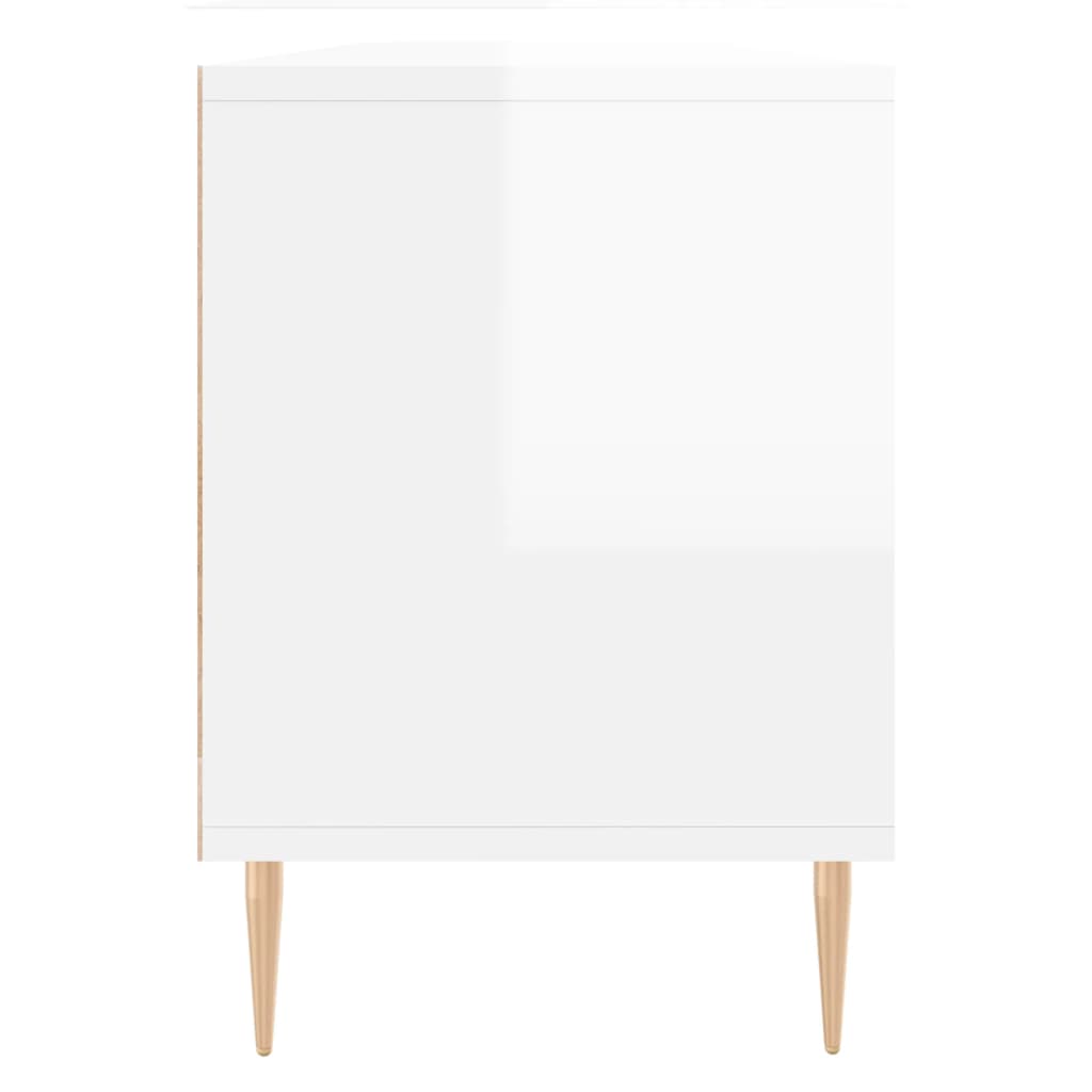 Meuble TV blanc brillant 150x30x44,5 cm bois d'ingénierie - XIOS