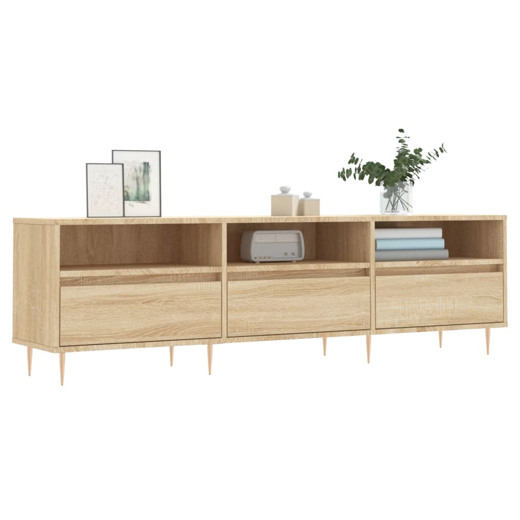 Meuble TV chêne sonoma 150x30x44,5 cm bois d'ingénierie - XIOS