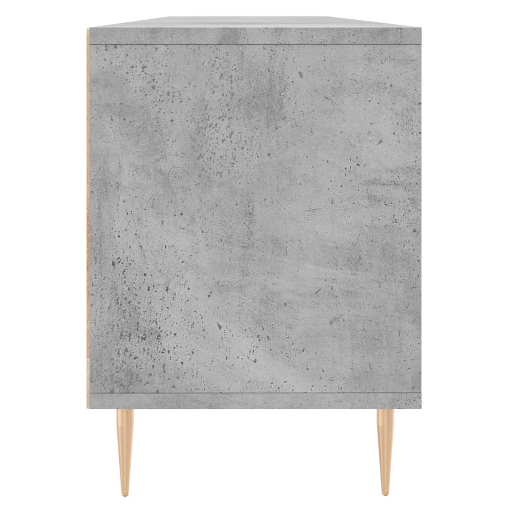 Meuble TV gris béton 150x30x44,5 cm bois d'ingénierie - XIOS