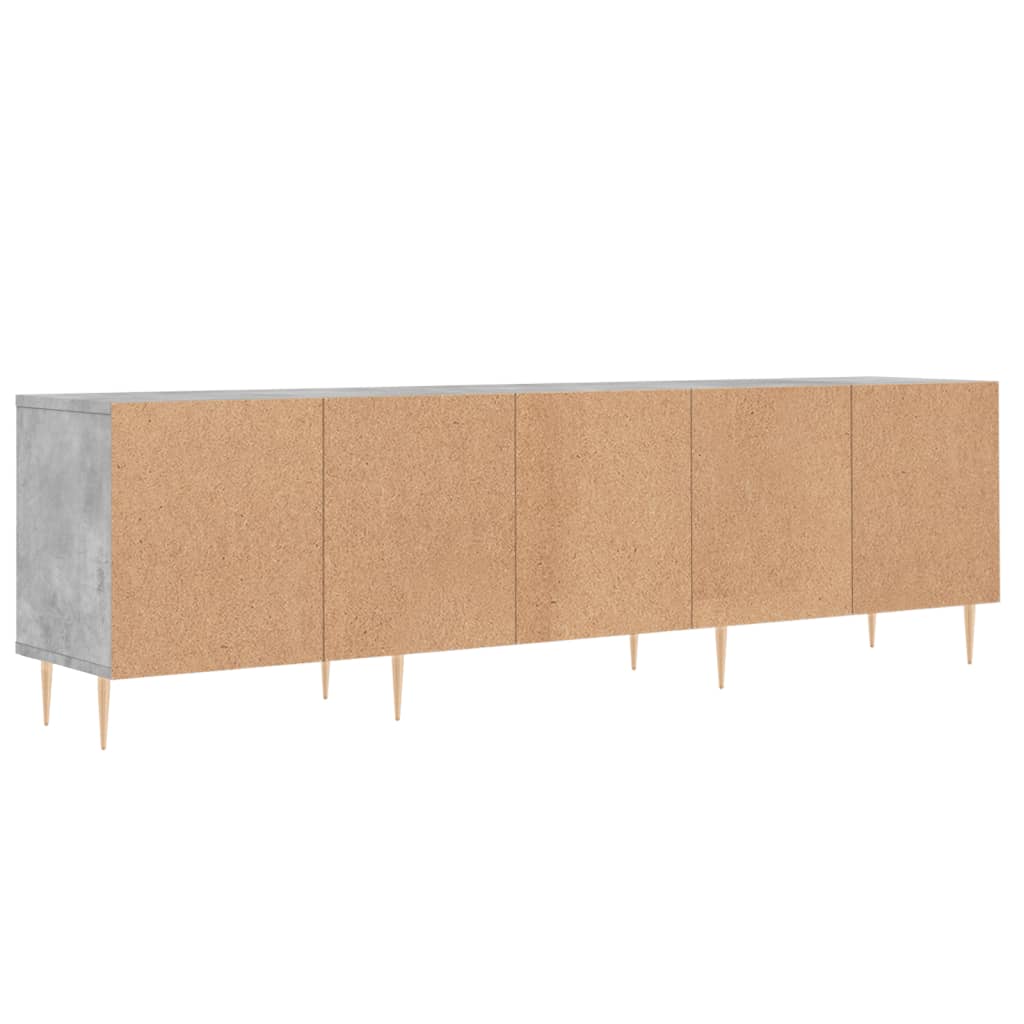 Meuble TV gris béton 150x30x44,5 cm bois d'ingénierie - XIOS