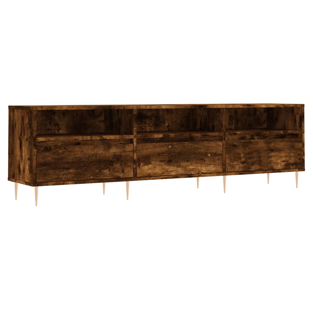 Meuble TV chêne fumé 150x30x44,5 cm bois d'ingénierie - XIOS