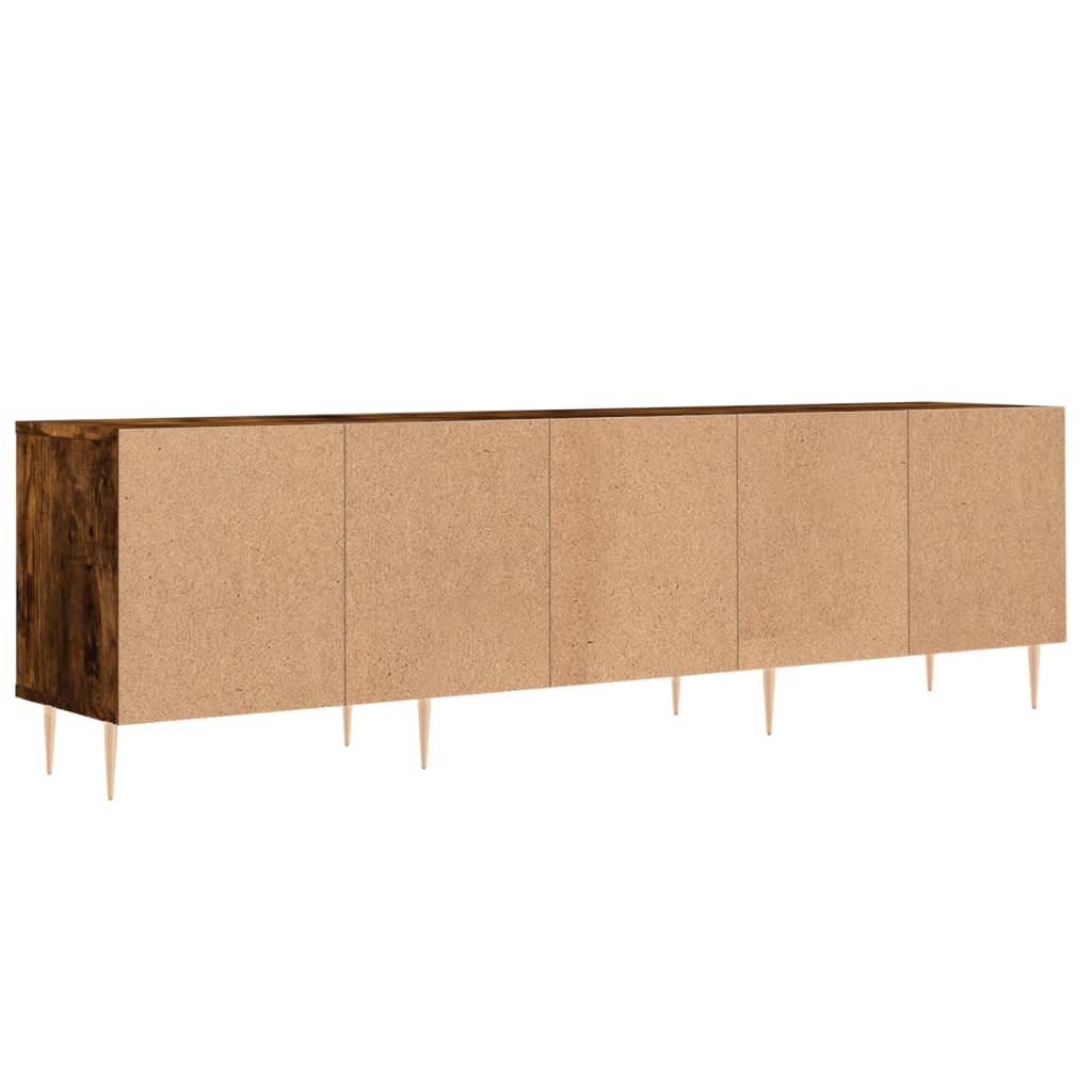 Meuble TV chêne fumé 150x30x44,5 cm bois d'ingénierie - XIOS