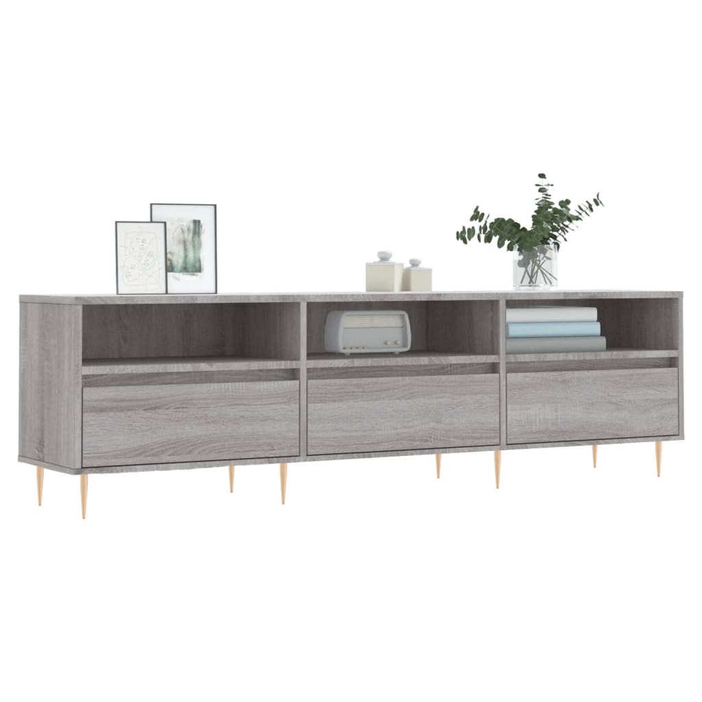 Meuble TV sonoma gris 150x30x44,5 cm bois d'ingénierie - XIOS