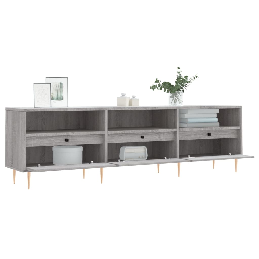 Meuble TV sonoma gris 150x30x44,5 cm bois d'ingénierie - XIOS