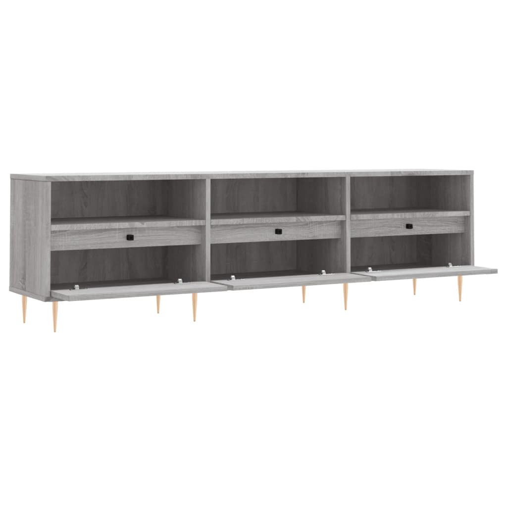 Meuble TV sonoma gris 150x30x44,5 cm bois d'ingénierie - XIOS