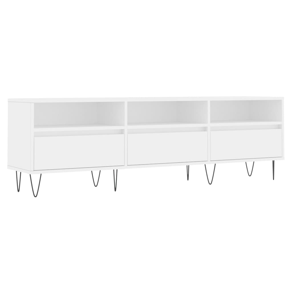 Meuble TV blanc 150x30x44,5 cm bois d'ingénierie - XIOS