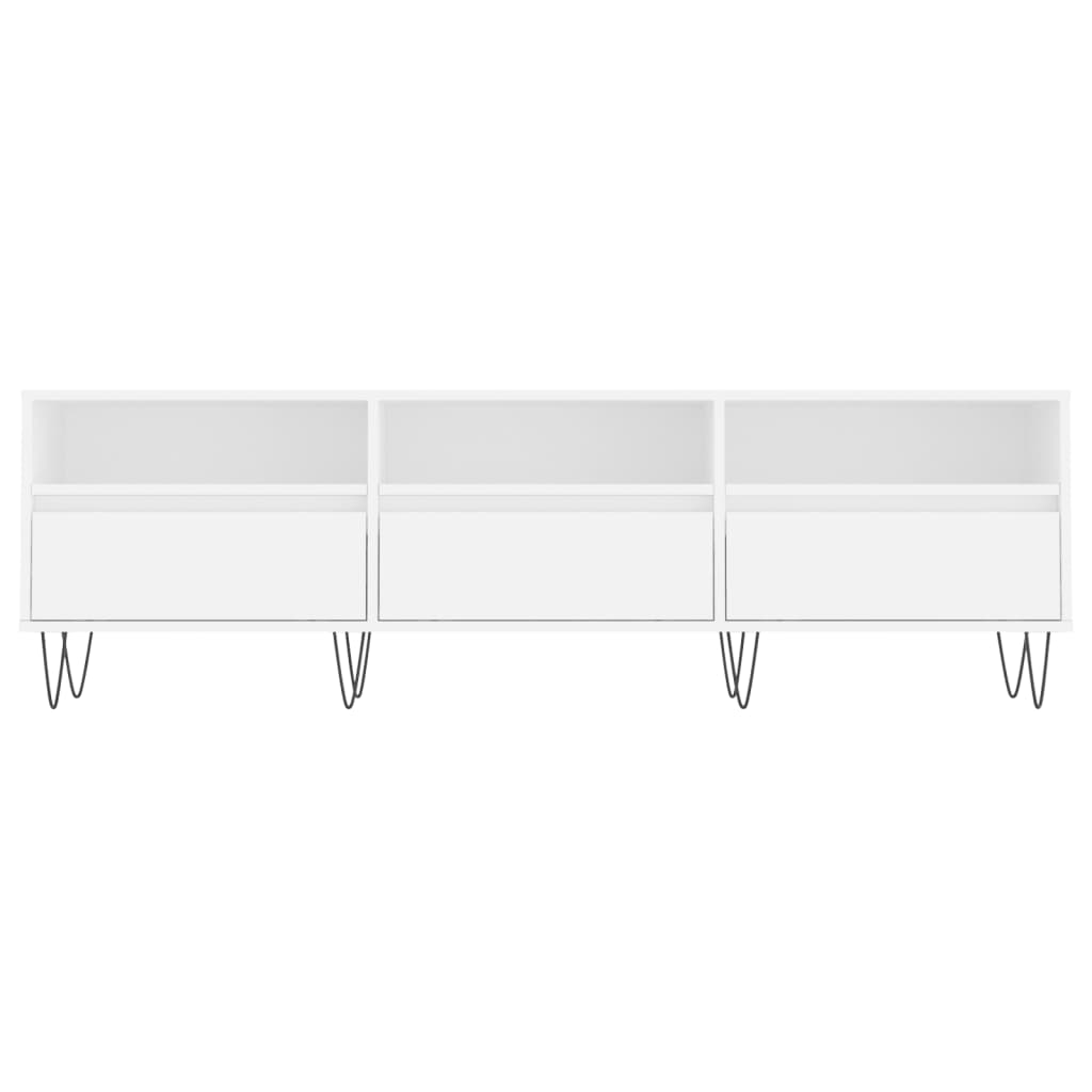 Meuble TV blanc 150x30x44,5 cm bois d'ingénierie - XIOS