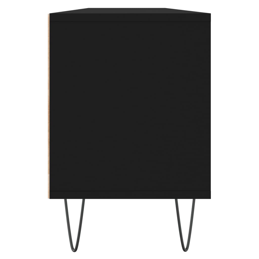 Meuble TV noir 150x30x44,5 cm bois d'ingénierie - XIOS