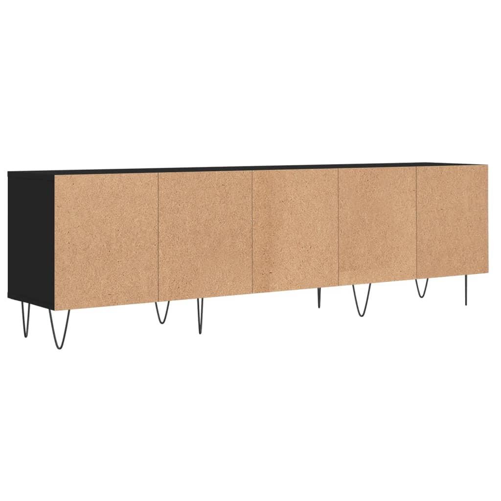 Meuble TV noir 150x30x44,5 cm bois d'ingénierie - XIOS