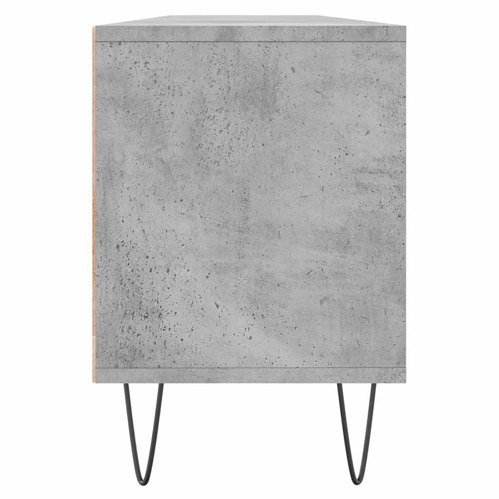 Meuble TV gris béton 150x30x44,5 cm bois d'ingénierie - XIOS
