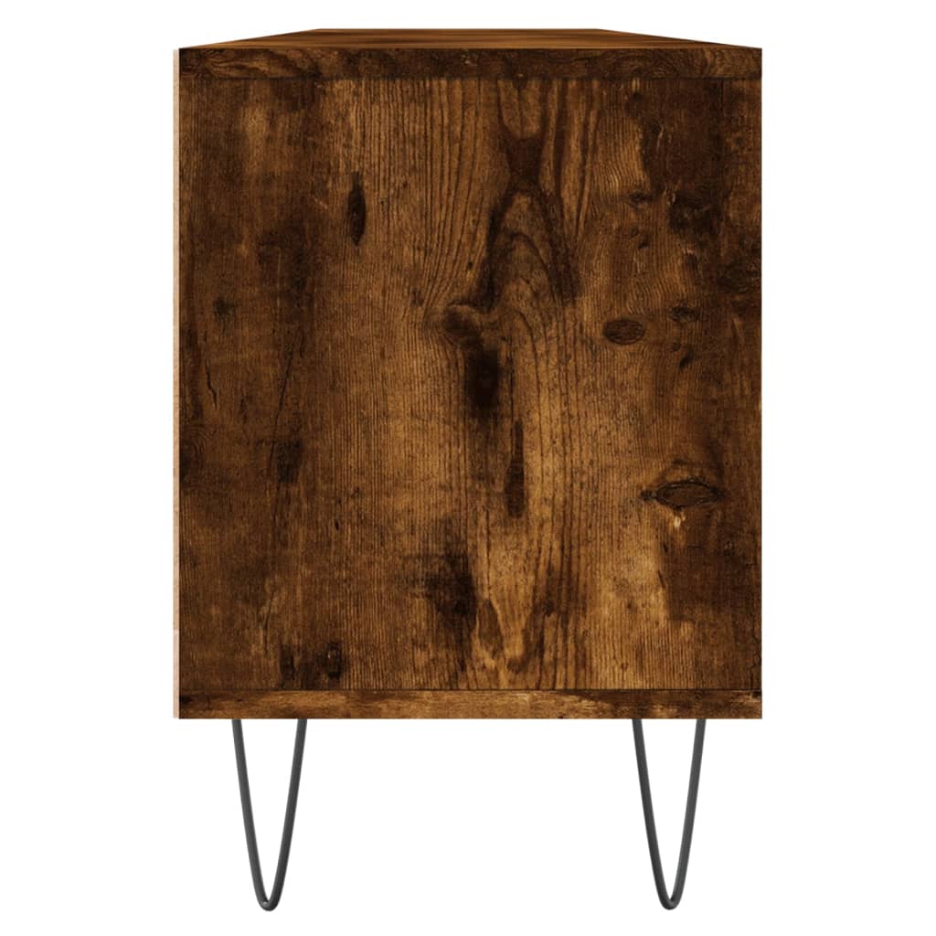 Meuble TV chêne fumé 150x30x44,5 cm bois d'ingénierie - XIOS
