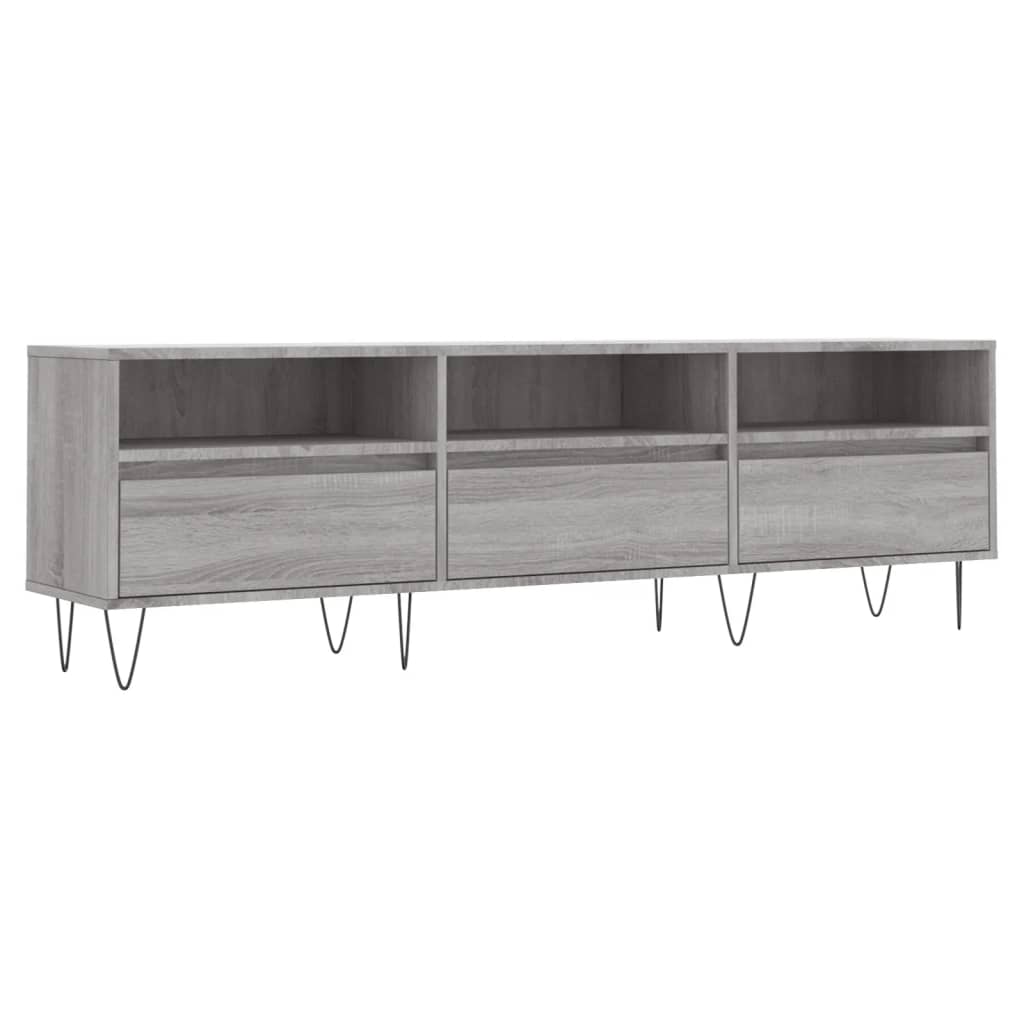 Meuble TV sonoma gris 150x30x44,5 cm bois d'ingénierie - XIOS